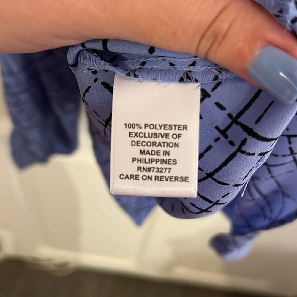 Blue Patterned Top - Picture 6 of 7